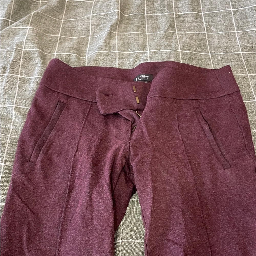 LOFT women’s Maroon Casual Pants